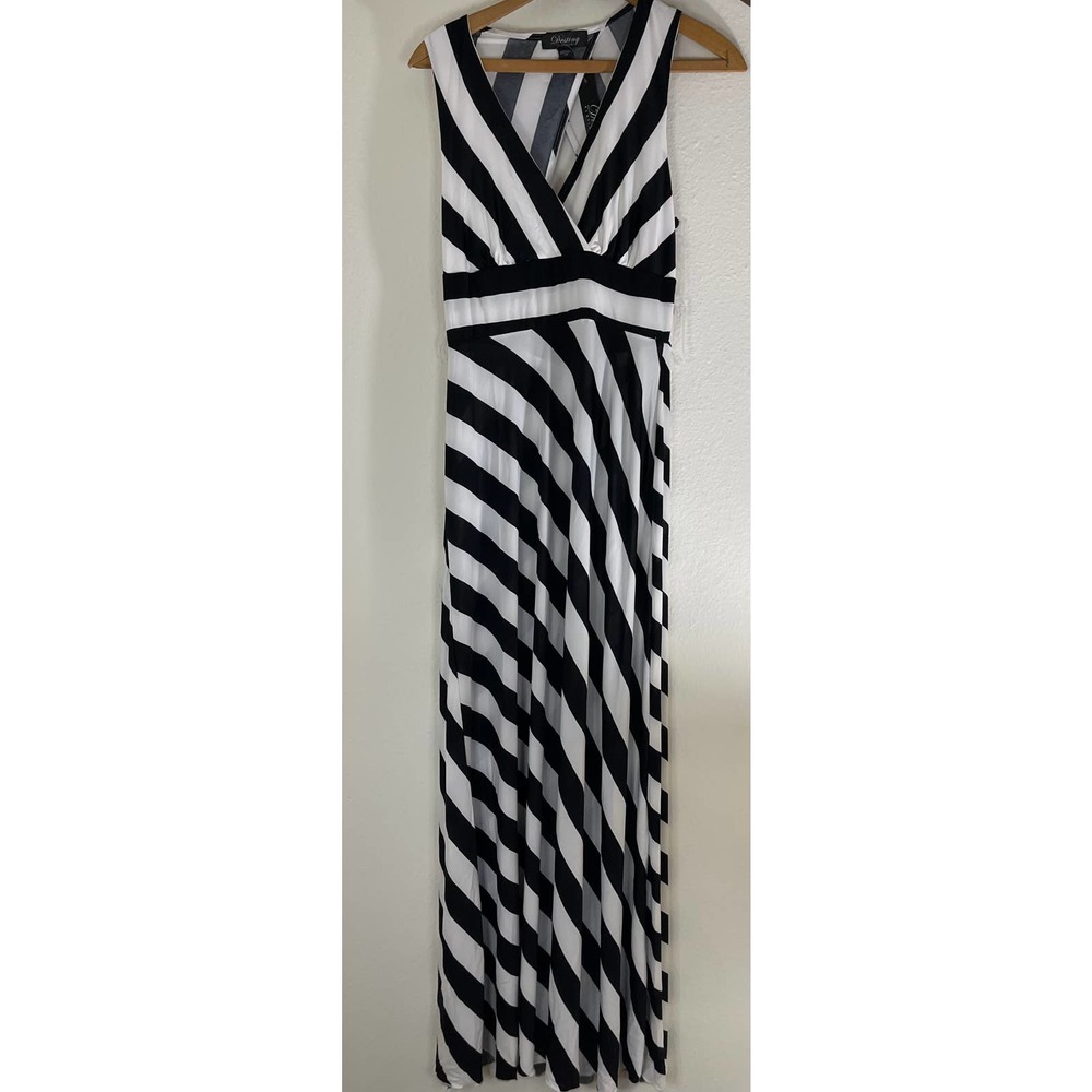 Black and White Stripes Maxi Dress NWT